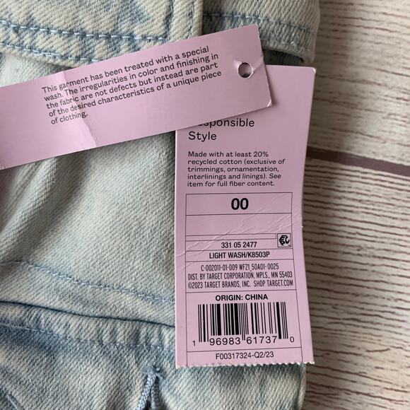 Wild Fable Denim Jean Mini Skirt with Belt Light Wash Size 00 - Picture 11 of 13